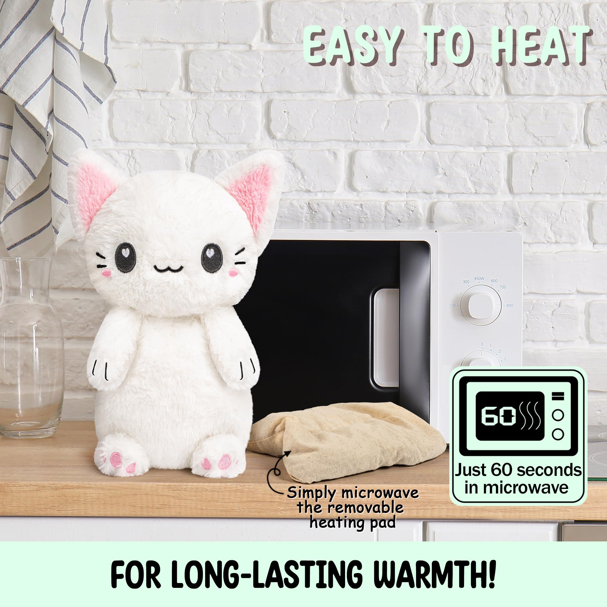 Amazon.com: White Cat Microwavable 1.5 lbs Unscented Heating Pad